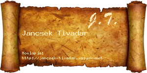 Jancsek Tivadar névjegykártya